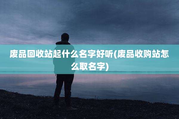 废品回收站起什么名字好听(废品收购站怎么取名字)