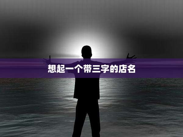 想起一个带三字的店名