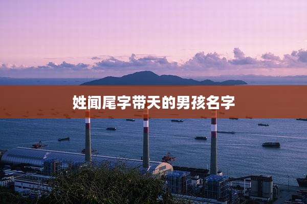 姓闻尾字带天的男孩名字