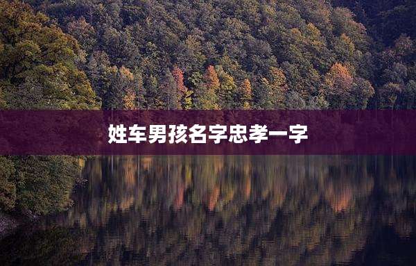 姓车男孩名字忠孝一字