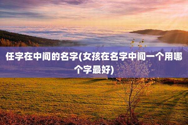 任字在中间的名字(女孩在名字中间一个用哪个字最好)