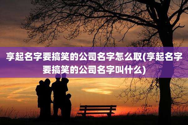 享起名字要搞笑的公司名字怎么取(享起名字要搞笑的公司名字叫什么)