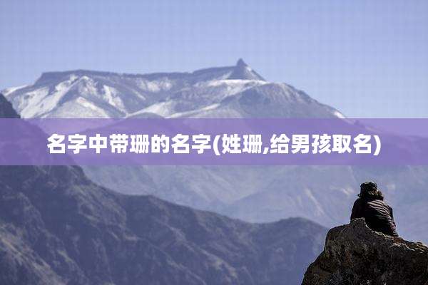 名字中带珊的名字(姓珊,给男孩取名)