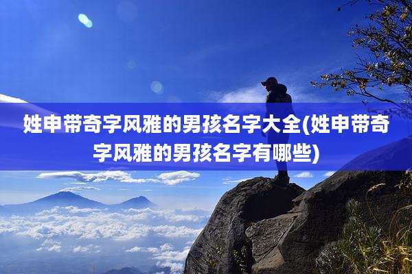 姓申带奇字风雅的男孩名字大全(姓申带奇字风雅的男孩名字有哪些)