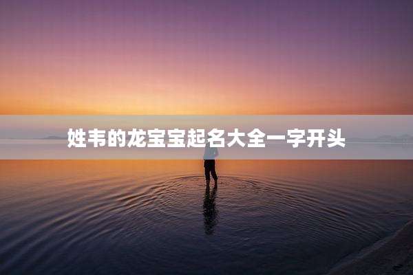 姓韦的龙宝宝起名大全一字开头