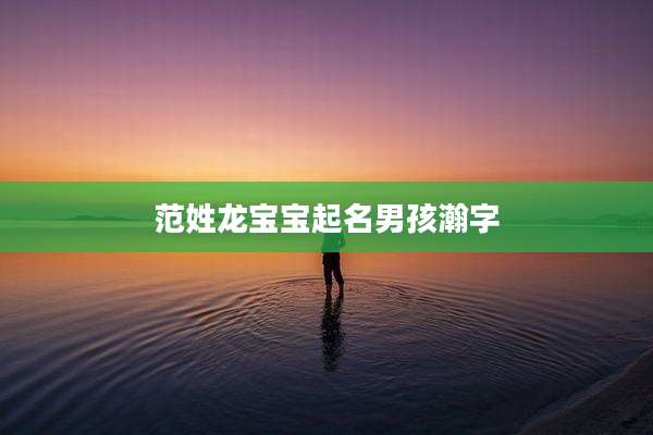 范姓龙宝宝起名男孩瀚字