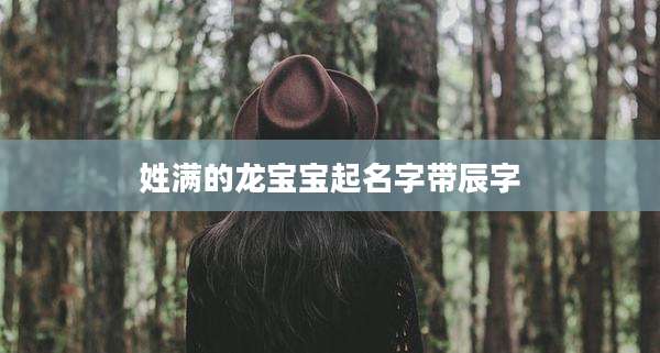 姓满的龙宝宝起名字带辰字