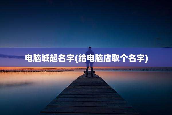 电脑城起名字(给电脑店取个名字)