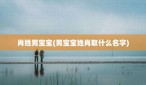 肖姓男宝宝(男宝宝姓肖取什么名字)