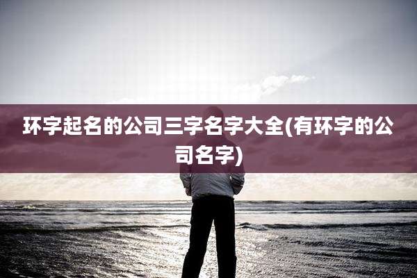 环字起名的公司三字名字大全(有环字的公司名字)