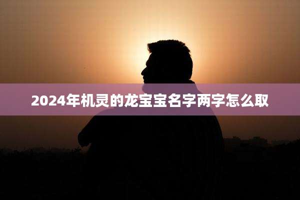 2024年机灵的龙宝宝名字两字怎么取