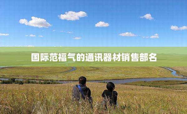 国际范福气的通讯器材销售部名