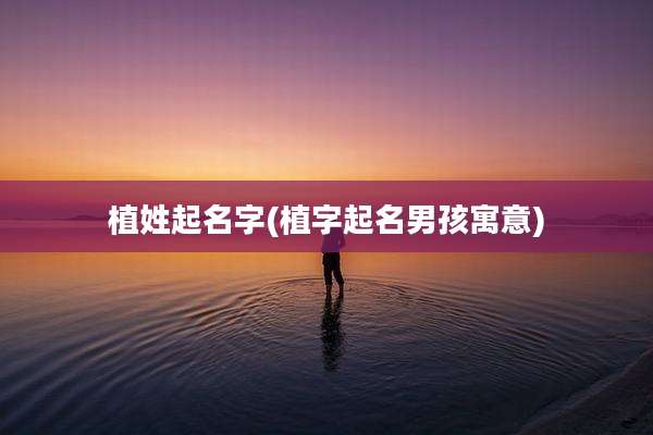 植姓起名字(植字起名男孩寓意)