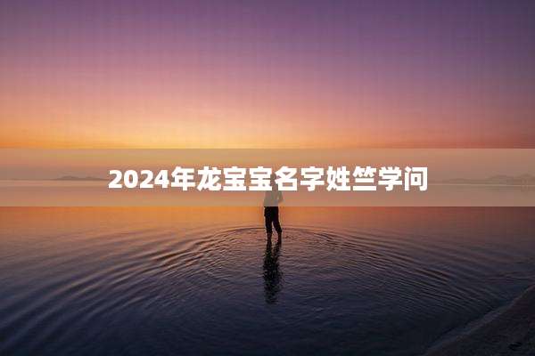 2024年龙宝宝名字姓竺学问