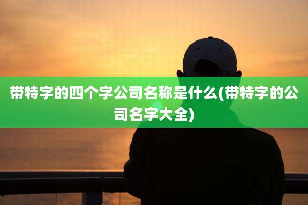 带特字的四个字公司名称是什么(带特字的公司名字大全)