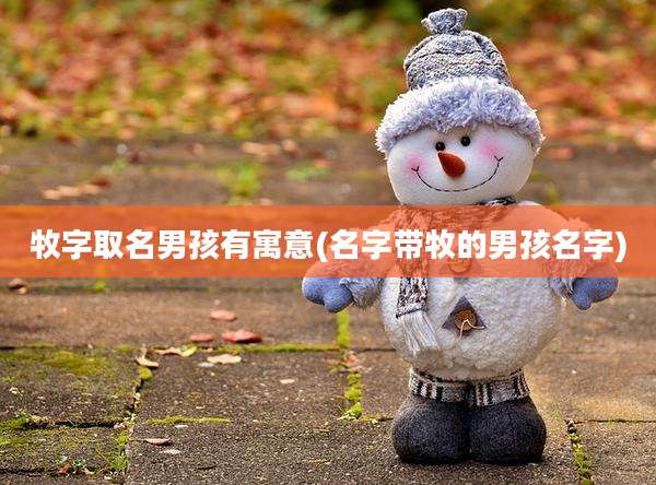 牧字取名男孩有寓意(名字带牧的男孩名字)