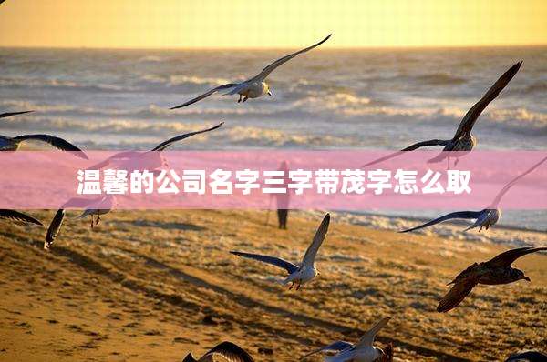 温馨的公司名字三字带茂字怎么取