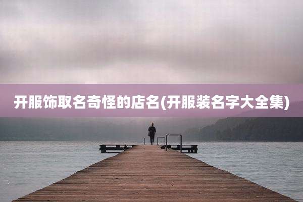 开服饰取名奇怪的店名(开服装名字大全集)