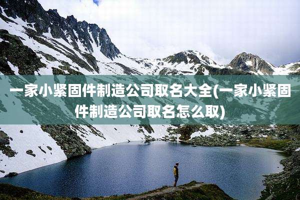 一家小紧固件制造公司取名大全(一家小紧固件制造公司取名怎么取)