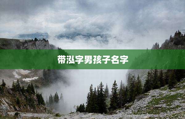 带泓字男孩子名字