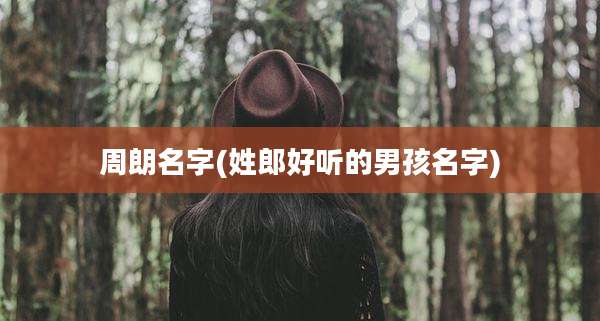周朗名字(姓郎好听的男孩名字)