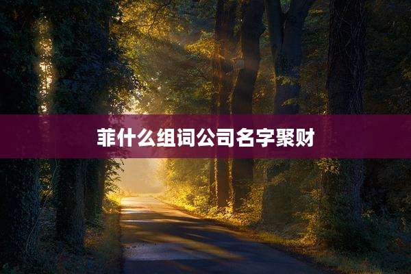 菲什么组词公司名字聚财