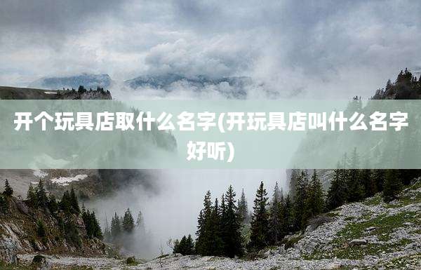 开个玩具店取什么名字(开玩具店叫什么名字好听)
