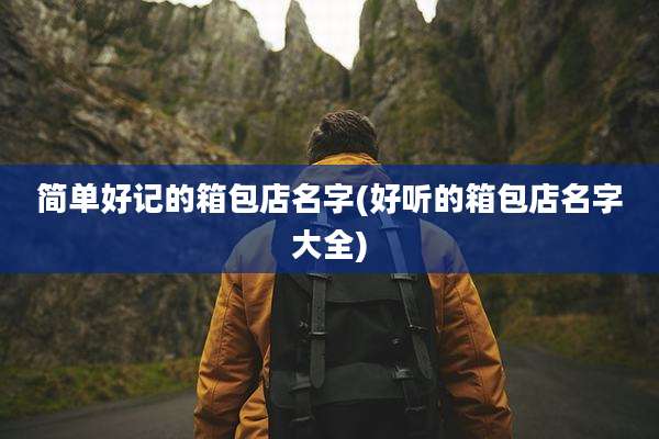 简单好记的箱包店名字(好听的箱包店名字大全)