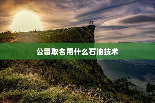 公司取名用什么石油技术