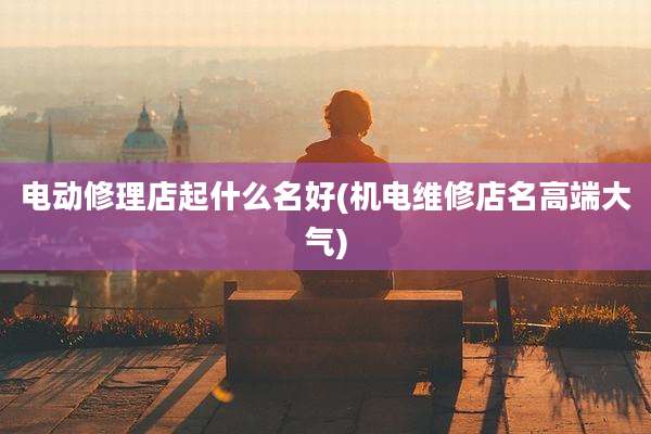 电动修理店起什么名好(机电维修店名高端大气)