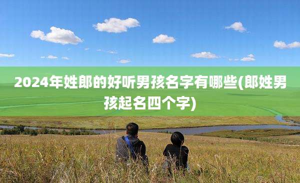 2024年姓郎的好听男孩名字有哪些(郎姓男孩起名四个字)