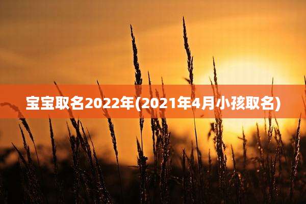 宝宝取名2022年(2021年4月小孩取名)