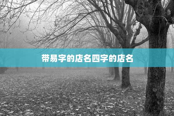 带易字的店名四字的店名