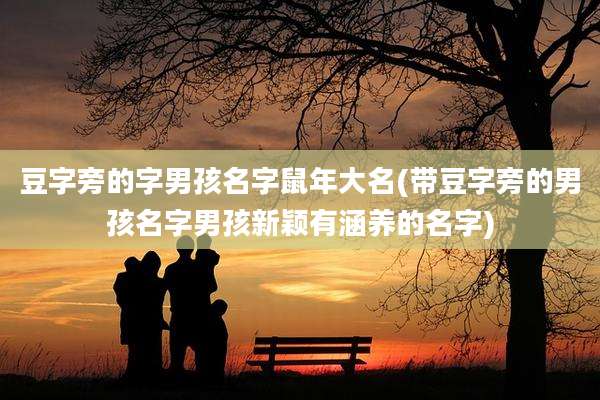 豆字旁的字男孩名字鼠年大名(带豆字旁的男孩名字男孩新颖有涵养的名字)