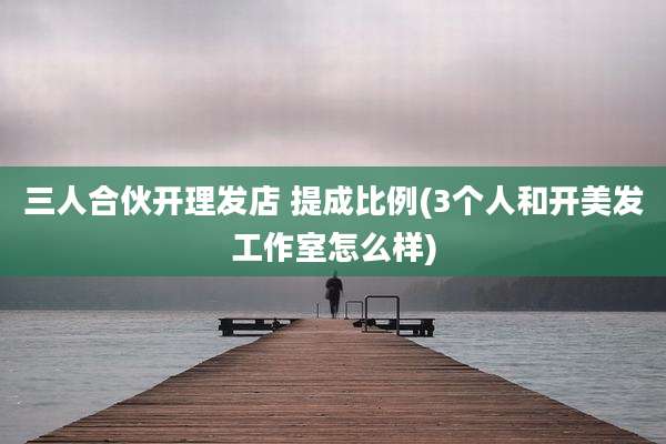 三人合伙开理发店 提成比例(3个人和开美发工作室怎么样)