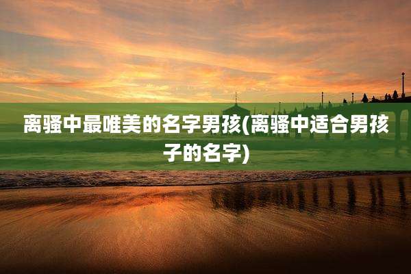 离骚中最唯美的名字男孩(离骚中适合男孩子的名字)