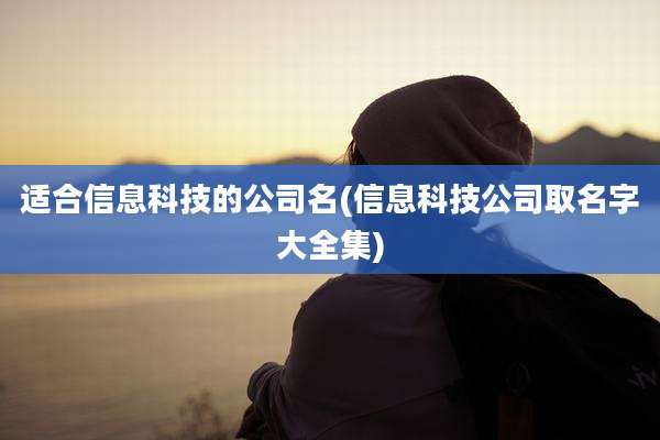 适合信息科技的公司名(信息科技公司取名字大全集)