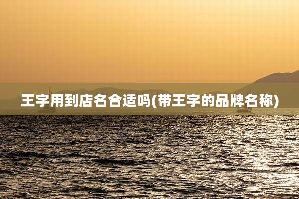 王字用到店名合适吗(带王字的品牌名称)