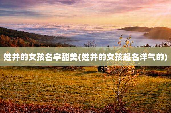 姓井的女孩名字甜美(姓井的女孩起名洋气的)