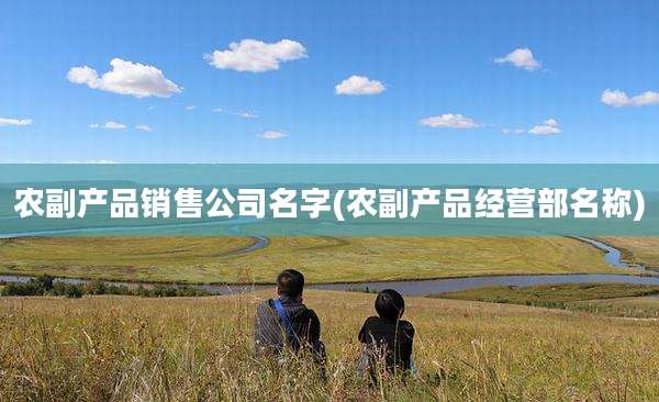 农副产品销售公司名字(农副产品经营部名称)
