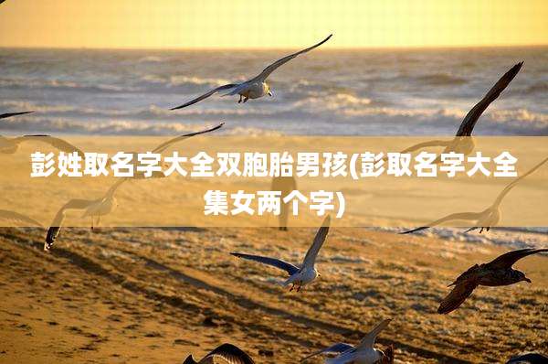 彭姓取名字大全双胞胎男孩(彭取名字大全集女两个字)