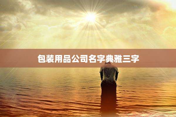 包装用品公司名字典雅三字