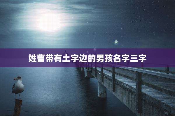 姓曹带有土字边的男孩名字三字