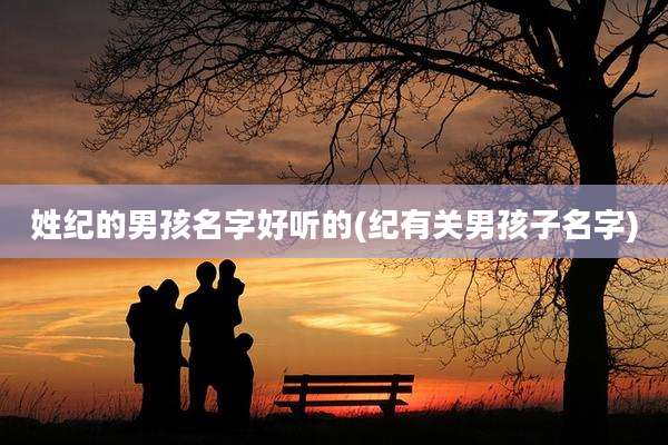 姓纪的男孩名字好听的(纪有关男孩子名字)
