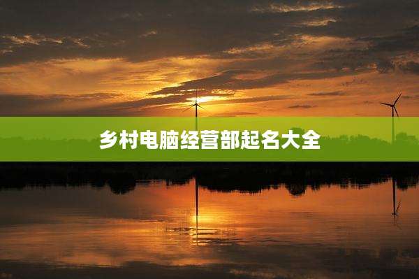 乡村电脑经营部起名大全