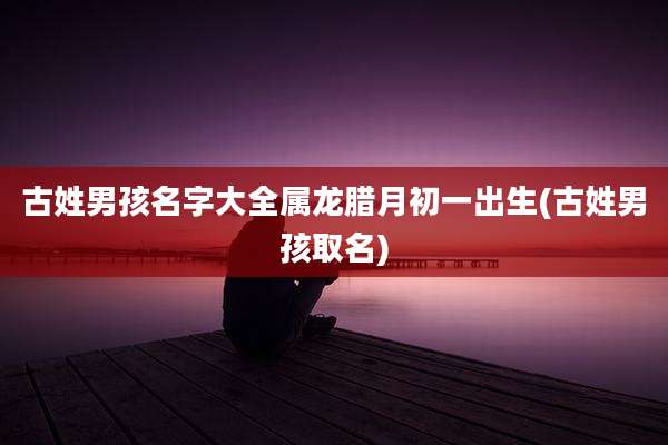 古姓男孩名字大全属龙腊月初一出生(古姓男孩取名)