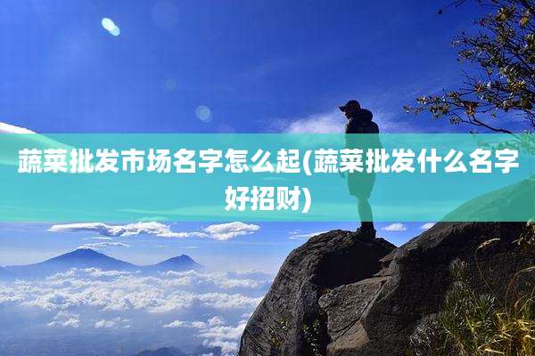 蔬菜批发市场名字怎么起(蔬菜批发什么名字好招财)