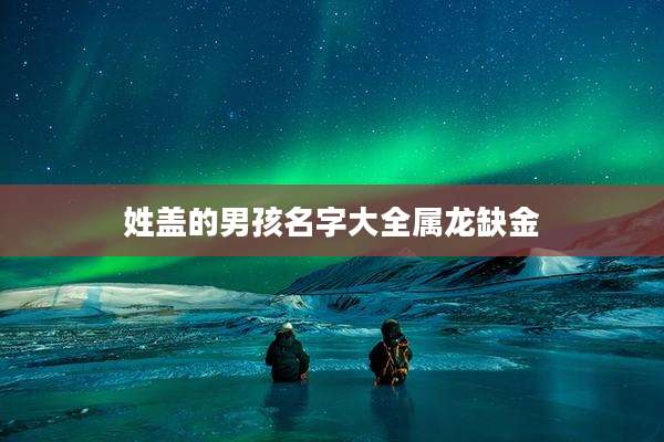 姓盖的男孩名字大全属龙缺金