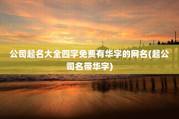 公司起名大全四字免费有华字的网名(起公司名带华字)