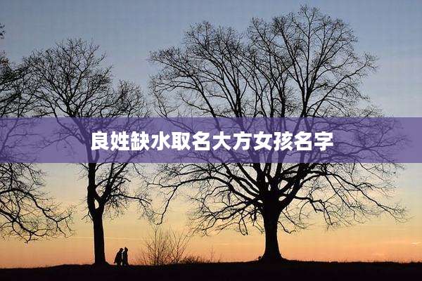 良姓缺水取名大方女孩名字